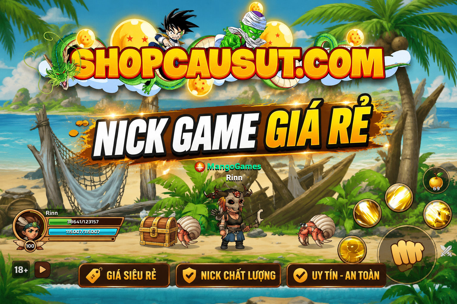 NICK GAME GIÁ RẺ